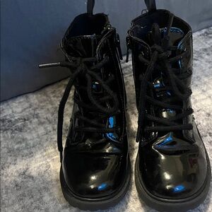 Old Navy Kids Black Patent Boots